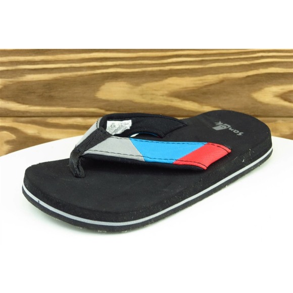 Sanuk Toddler Boys 8-9‎ Medium Multicolor Flip Flop Synthetic - Picture 1 of 6